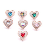 love 20MM  design Rhinestone  Metal snap buttons