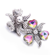 love 20MM  design Rhinestone  Metal snap buttons