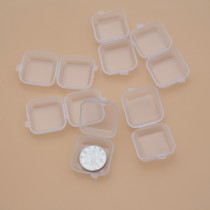 100pcs/set snaps chunks box Transparent pp plastic single box empty box mini storage box