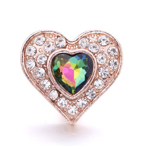 love 20MM  design Rhinestone  Metal snap buttons