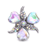 love 20MM  design Rhinestone  Metal snap buttons