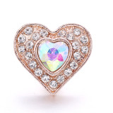 love 20MM  design Rhinestone  Metal snap buttons