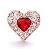 love 20MM  design Rhinestone  Metal snap buttons