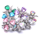 love 20MM  design Rhinestone  Metal snap buttons