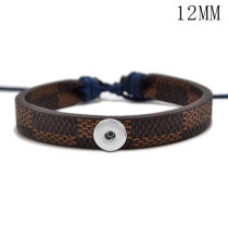 1 buttons leather  new type Bracelet  fit 12mm snaps chunks