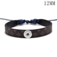1 buttons leather  new type Bracelet  fit 12mm snaps chunks
