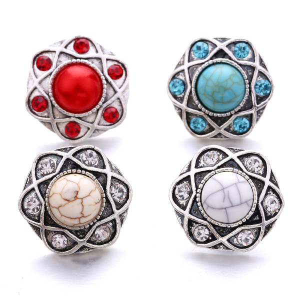 20MM  design Rhinestone  Metal snap buttons