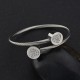love cross Heart-Shaped Stainless Steel Wire Open Bracelet
