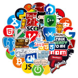 50pcs programmer graffiti stickers decorative suitcase notebook waterproof detachable stickers
