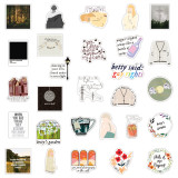 50pcs folk tale graffiti stickers decorative suitcase notebook waterproof detachable stickers