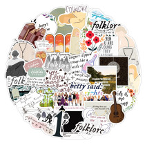 50pcs folk tale graffiti stickers decorative suitcase notebook waterproof detachable stickers