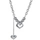 Love heart pendant stainless steel necklace