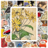 50pcs European and American retro style graffiti stickers decorative suitcase notebook waterproof detachable stickers