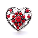 love 20MM  design Rhinestone  Metal snap buttons