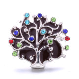 life Tree 20MM  design Rhinestone  Metal snap buttons