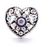 love 20MM  design Rhinestone  Metal snap buttons