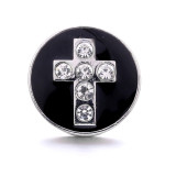 cross 20MM  design Rhinestone  Metal snap buttons