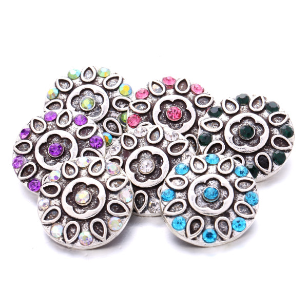 20MM  design Rhinestone  Metal snap buttons