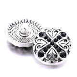 cross 20MM  design Rhinestone  Metal snap buttons