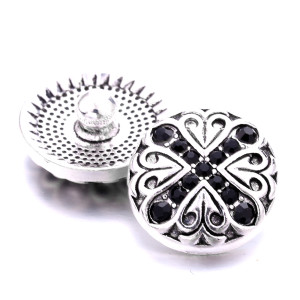 cross 20MM  design Rhinestone  Metal snap buttons
