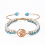 14 styles Tree of Life Natural Stone Bracelet Woven Double Layer Turquoise Crystal Bracelet Wrapped Yoga Bead Bracelet