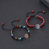 14 styles Tree of Life Natural Stone Bracelet Woven Double Layer Turquoise Crystal Bracelet Wrapped Yoga Bead Bracelet