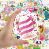 100pcs happy easter graffiti stickers decorative suitcase notebook waterproof detachable stickers