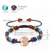 14 styles Tree of Life Natural Stone Bracelet Woven Double Layer Turquoise Crystal Bracelet Wrapped Yoga Bead Bracelet