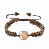 14 styles Tree of Life Natural Stone Bracelet Woven Double Layer Turquoise Crystal Bracelet Wrapped Yoga Bead Bracelet