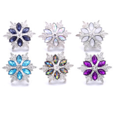 Snowflake Christmas 20MM  design beads  Metal snap buttons