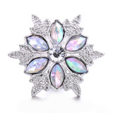 Snowflake Christmas 20MM  design beads  Metal snap buttons