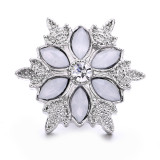Snowflake Christmas 20MM  design beads  Metal snap buttons