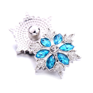 Snowflake Christmas 20MM  design beads  Metal snap buttons