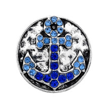 anchor 20MM  design Rhinestone  Metal snap buttons