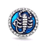 hippocampus 20MM  design Rhinestone  Metal snap buttons