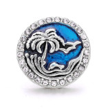 hippocampus 20MM  design Rhinestone  Metal snap buttons