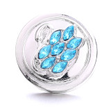 swan 20MM  design Rhinestone  Metal snap buttons
