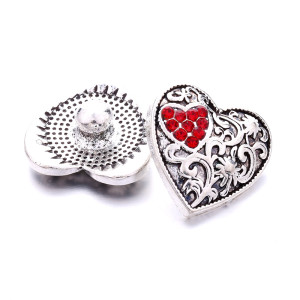 love 20MM  design Rhinestone  Metal snap buttons
