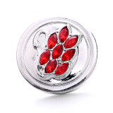swan 20MM  design Rhinestone  Metal snap buttons