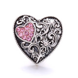 love 20MM  design Rhinestone  Metal snap buttons
