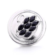 swan 20MM  design Rhinestone  Metal snap buttons