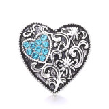 love 20MM  design Rhinestone  Metal snap buttons