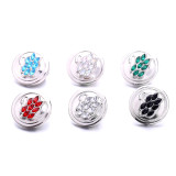 swan 20MM  design Rhinestone  Metal snap buttons