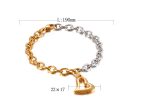 Stainless Steel Heart Shaped Gold Bracelet love