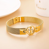 Strap Creative Anchor Zircon Stainless Steel Bracelet