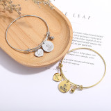 Mother's day gift love mi mama stainless steel heart-shaped stretch bracelet for women
