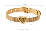 Love Strap Simple Heart Letter Stainless Steel Bracelet Mother's Day Gift