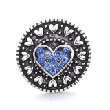 20MM love design Rhinestone  Metal snap buttons
