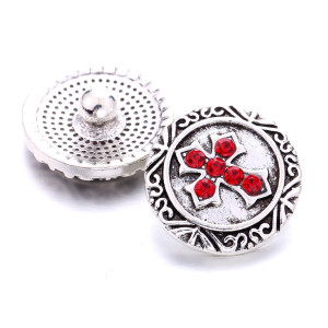 20MM cross design Rhinestone  Metal snap buttons