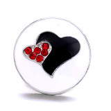 20MM love design Rhinestone  Metal snap buttons